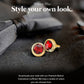 Vittorio Vico Button Colorstone Cufflinks: CL18XX Series - cl - 1804 - Classy Cufflinks