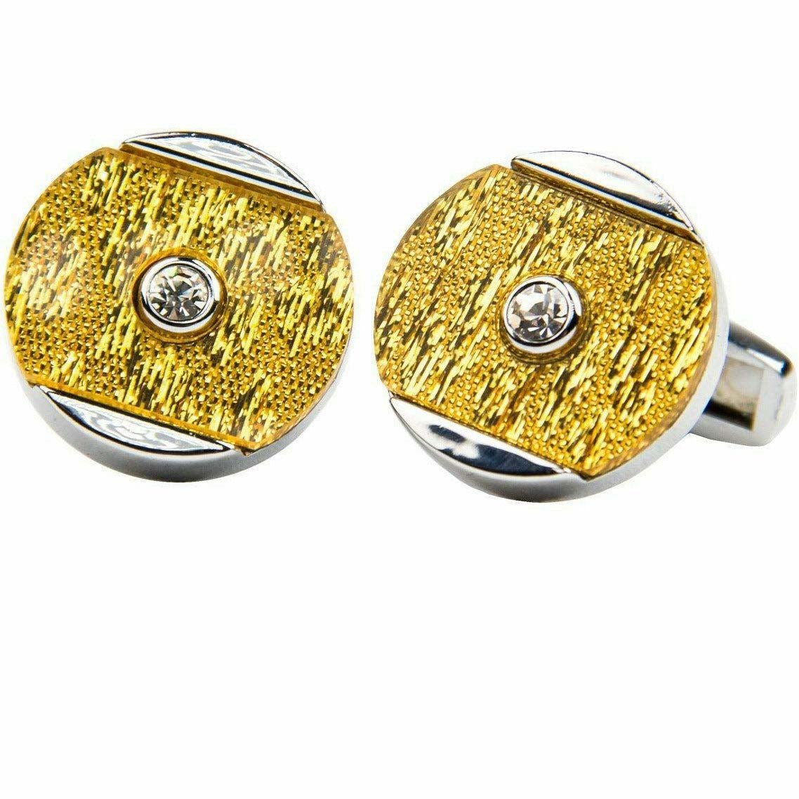 Vittorio Vico Gold & Silver Oversized Cufflinks (CL2000 Series Ver. 02) - cl-2067 - Classy Cufflinks