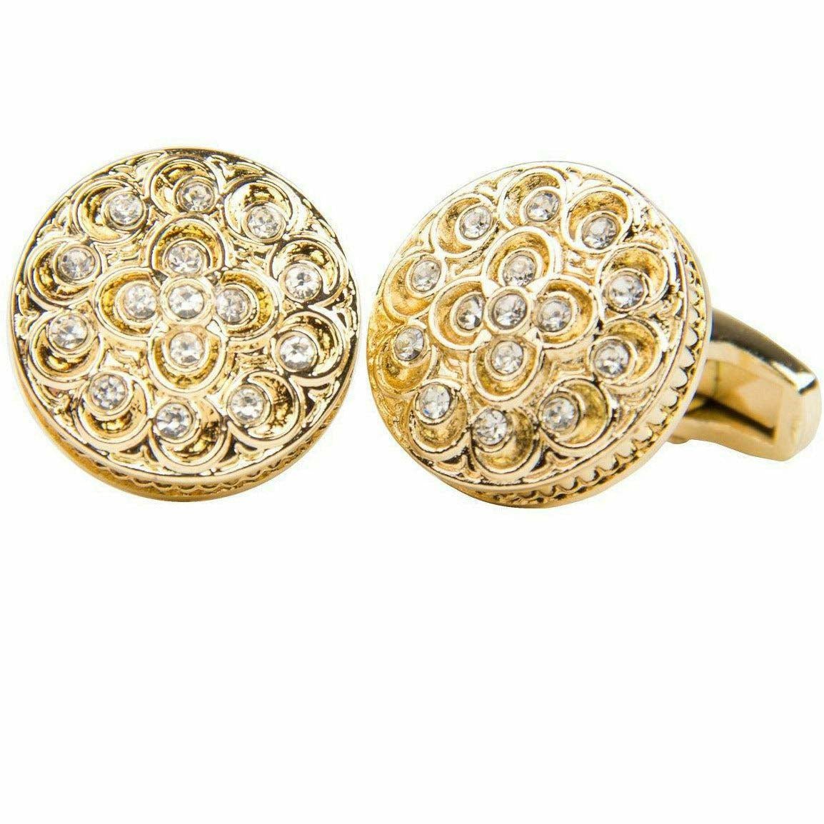 Vittorio Vico Gold & Silver Oversized Cufflinks (CL2000 Series Ver. 02) - cl-2070 - Classy Cufflinks