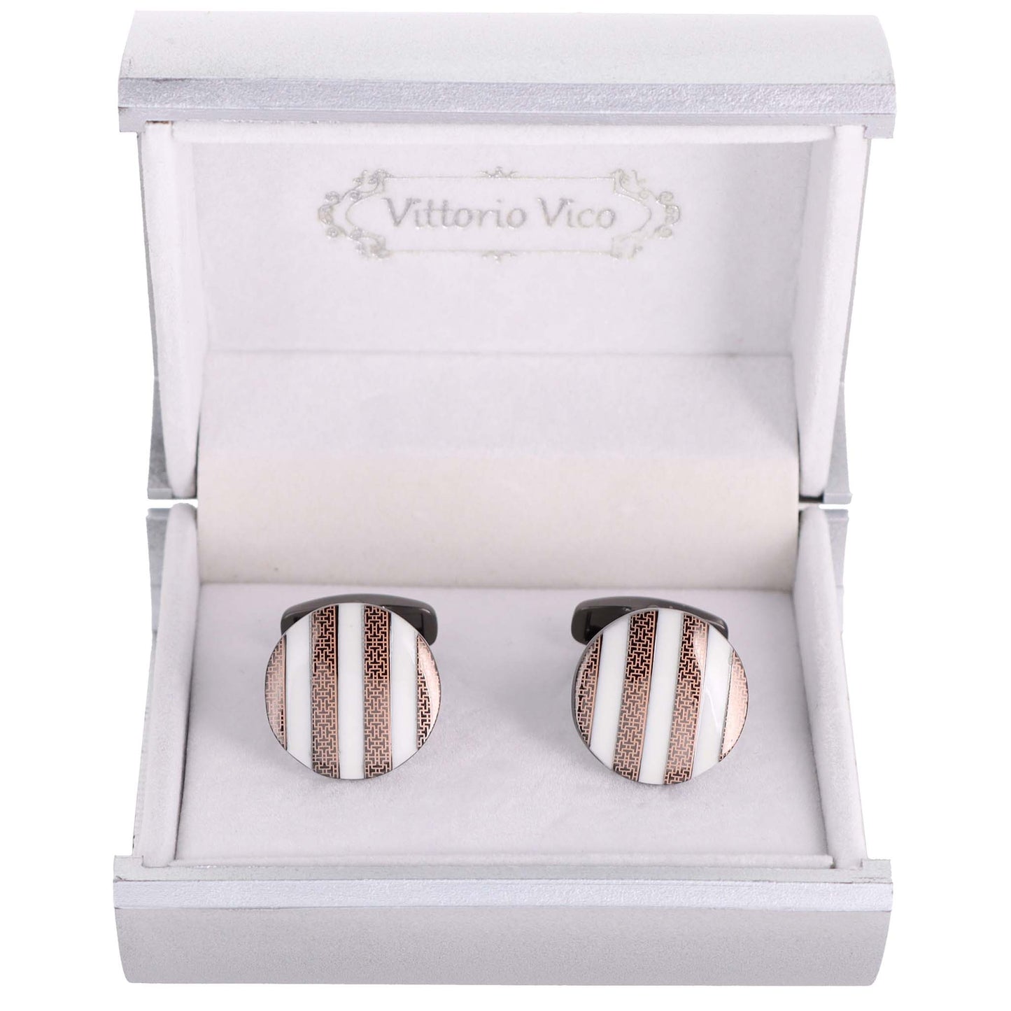 Vittorio Vico Gold & Silver Oversized Cufflinks (CL2000 Series Ver. 02) - cl-2074 - Classy Cufflinks