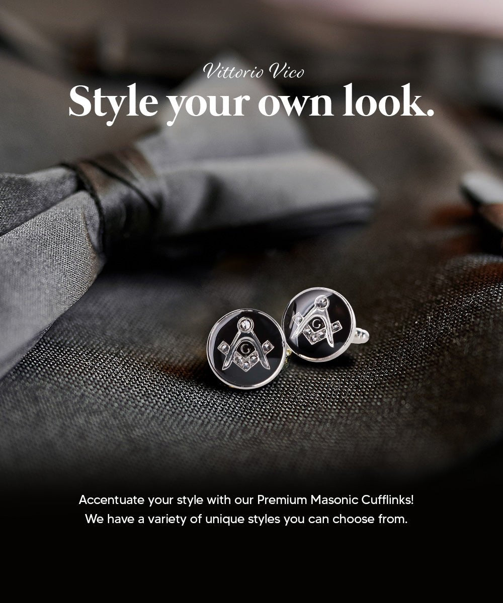 Vittorio Vico Masonic Themed Cufflinks: CL39XX Series - cl - 3902 - Classy Cufflinks