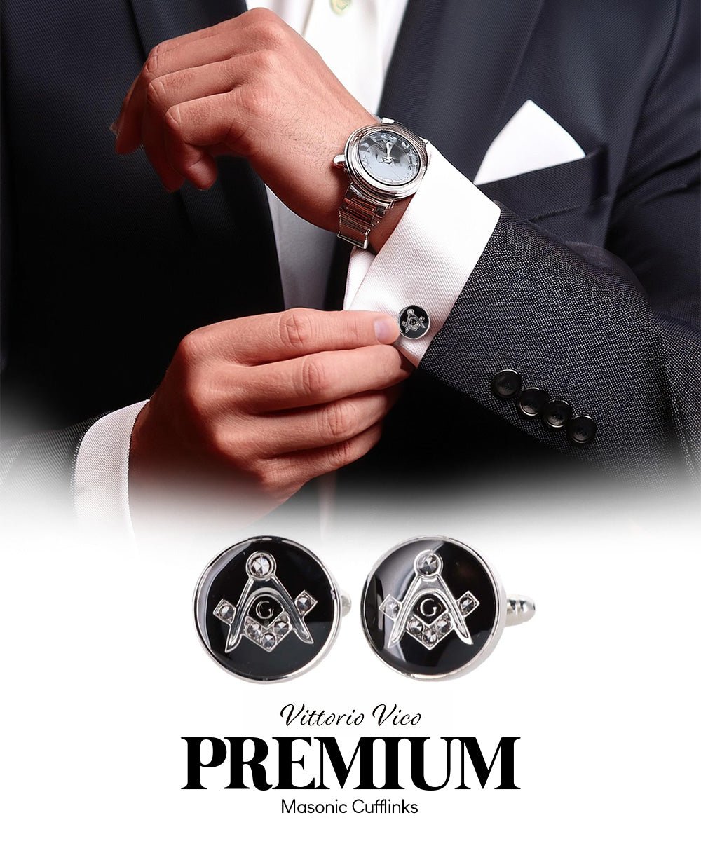 Vittorio Vico Masonic Themed Cufflinks: CL39XX Series - cl - 3902 - Classy Cufflinks