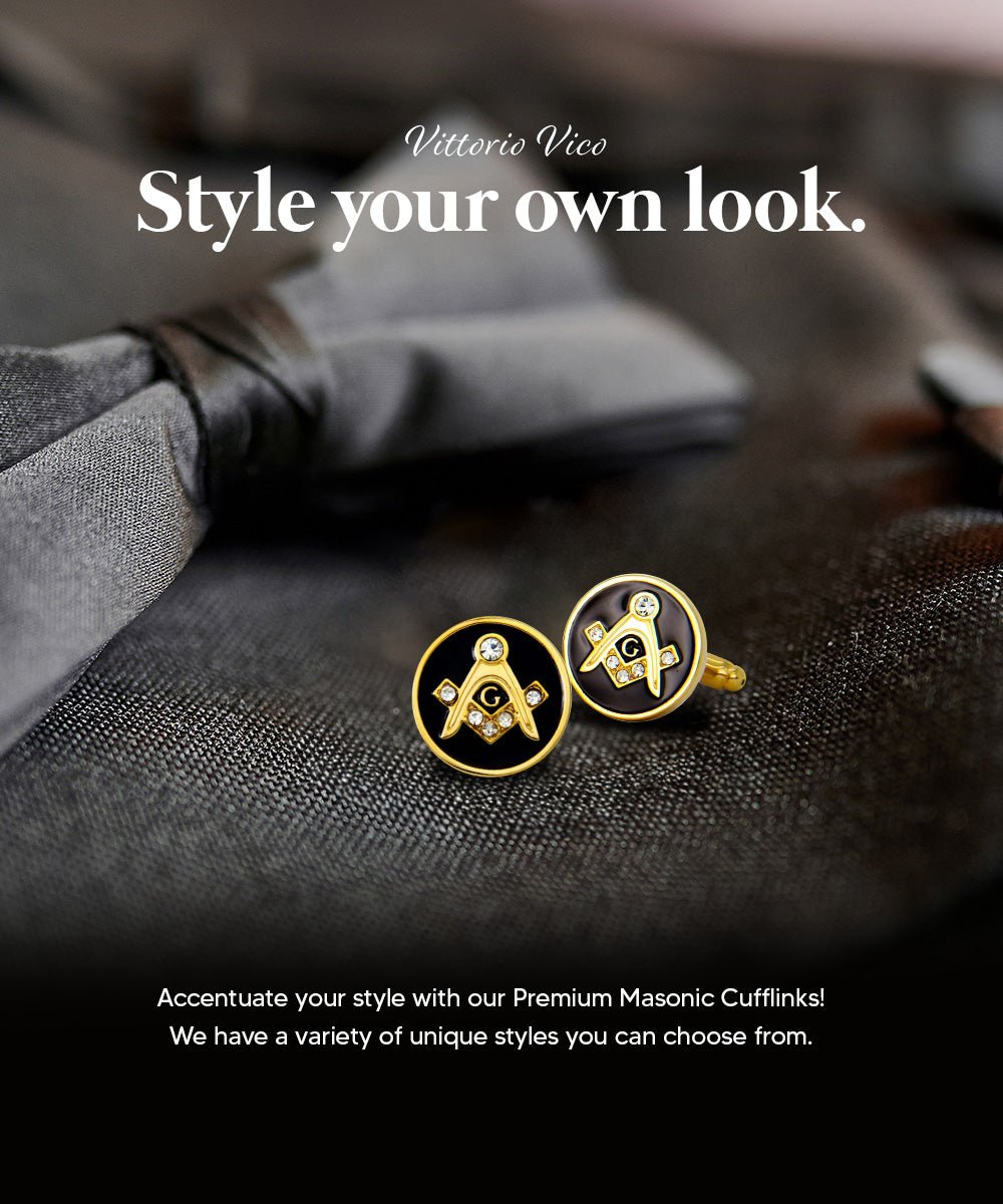 Vittorio Vico Masonic Themed Cufflinks: CL39XX Series - cl - 3903 - Classy Cufflinks