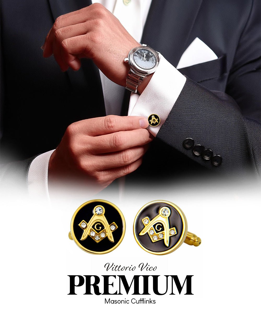 Vittorio Vico Masonic Themed Cufflinks: CL39XX Series - cl - 3903 - Classy Cufflinks