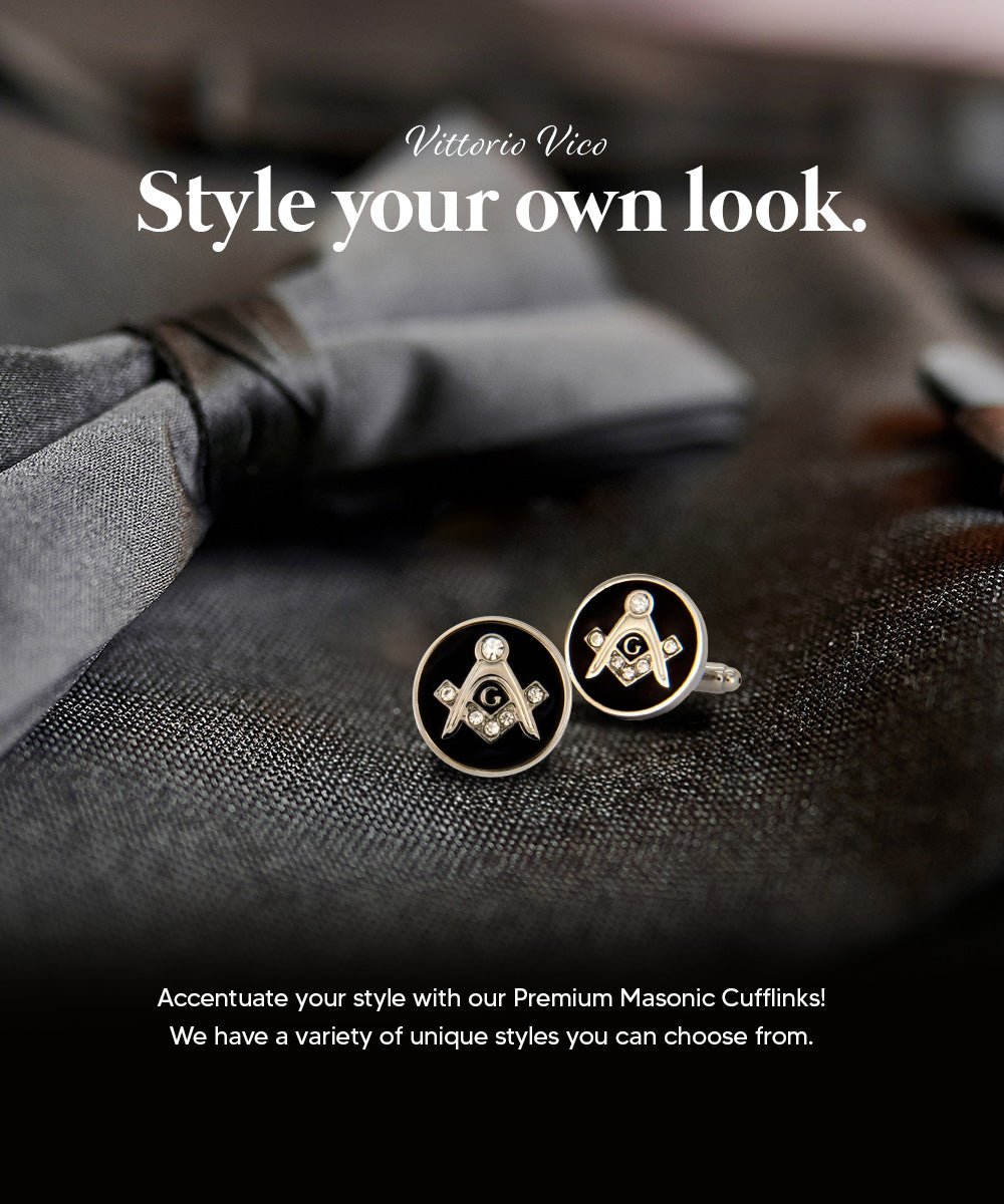 Vittorio Vico Masonic Themed Cufflinks: CL39XX Series - cl - 3904 - Classy Cufflinks