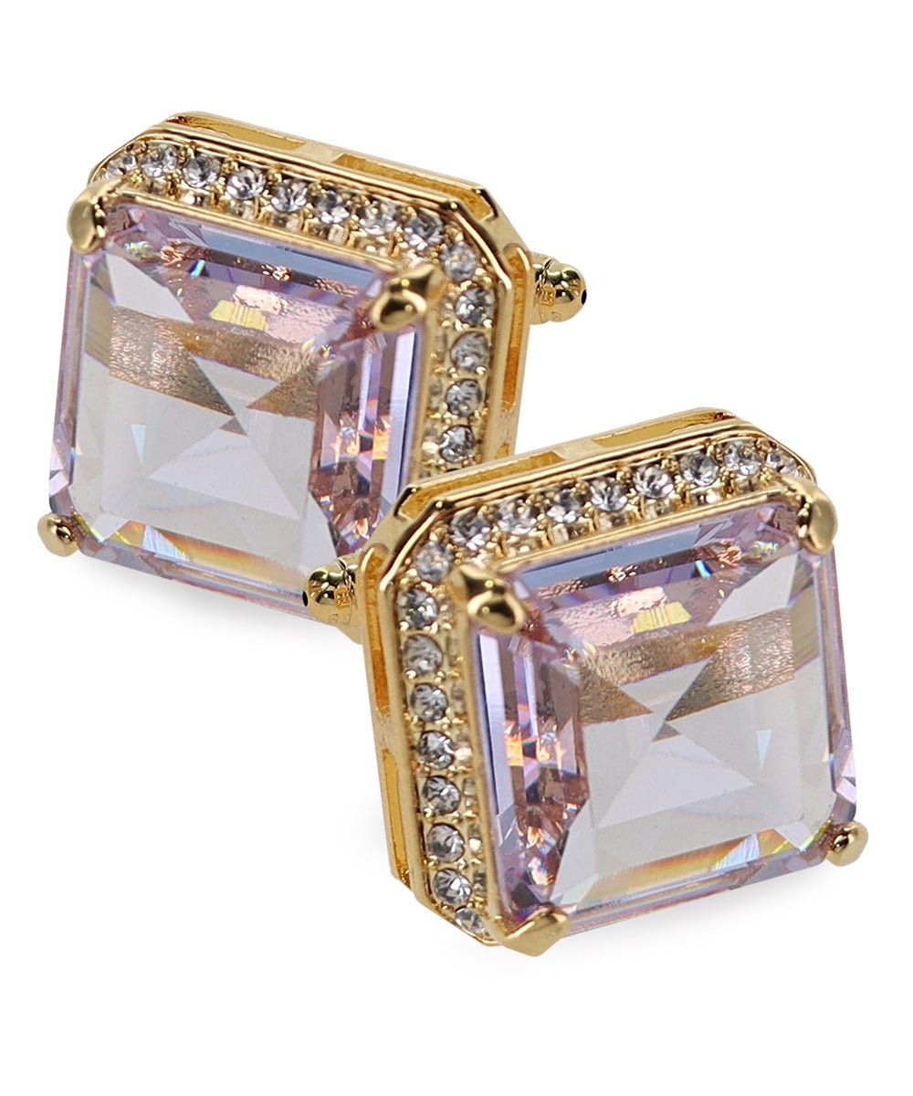 Vittorio Vico Large Big Square Crystal Colorstone Cufflinks: CL 70XX Series - CL - 7002 - Classy Cufflinks