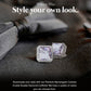 Vittorio Vico Large Big Square Crystal Colorstone Cufflinks: CL 70XX Series - CL - 7003 - Classy Cufflinks