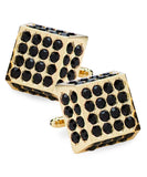 Vittorio Vico Men's Large Square Studded Colored Crystal Cufflinks: CL76XX Series - CL - 7600 - Classy Cufflinks