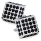 Vittorio Vico Men's Large Square Studded Colored Crystal Cufflinks: CL76XX Series - CL - 7601 - Classy Cufflinks