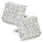 Vittorio Vico Men's Large Square Studded Colored Crystal Cufflinks: CL76XX Series - CL - 7603 - Classy Cufflinks