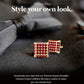 Vittorio Vico Men's Large Square Studded Colored Crystal Cufflinks: CL76XX Series - CL - 7604 - Classy Cufflinks