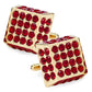 Vittorio Vico Men's Large Square Studded Colored Crystal Cufflinks: CL76XX Series - CL - 7604 - Classy Cufflinks