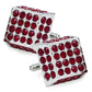 Vittorio Vico Men's Large Square Studded Colored Crystal Cufflinks: CL76XX Series - CL - 7605 - Classy Cufflinks