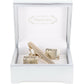 Vittorio Vico Plain Gold Cufflink & Tie Bar Set in Gift Box