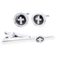 Vittorio Vico Religious Cufflink & Tie Bar Set in Gift Box