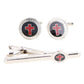 Vittorio Vico Religious Cufflink & Tie Bar Set in Gift Box