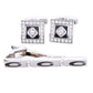 Vittorio Vico Silver Rhinestone Cufflinks & Tie Bar Set - CR-047 - Classy Cufflinks