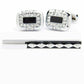 Vittorio Vico Silver Rhinestone Cufflinks & Tie Bar Set - CR-058 - Classy Cufflinks