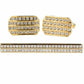 Vittorio Vico Gold Rhinestone Cufflinks & Tie Bar Set - CR-059 - Classy Cufflinks