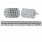 Vittorio Vico Silver Rhinestone Cufflinks & Tie Bar Set - CR-060 - Classy Cufflinks