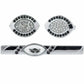 Vittorio Vico Silver Rhinestone Cufflinks & Tie Bar Set - CR-070 - Classy Cufflinks