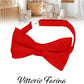 Vittorio Farina Boy's Pretied Solid Silky Satin Bow Tie