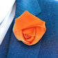 Vittorio Vico Unisex Satin Rose Bud Flower Lapel Pin