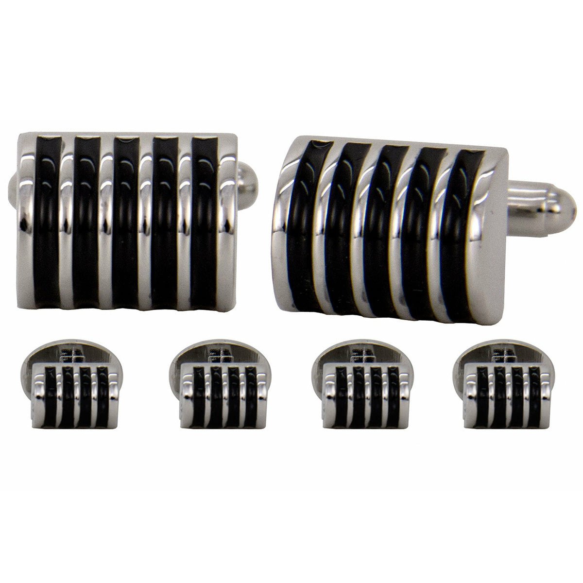 Vittorio Vico Silver Cufflinks & Stud Sets by Classy Cufflinks - fs-20-silver - Classy Cufflinks