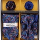 Vittorio Farina Men's Design Necktie, Bow Tie, Pocket Squares and Flower Lapel Pin in a Gfit Box