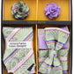 Vittorio Farina Men's Design Necktie, Bow Tie, Pocket Squares and Flower Lapel Pin in a Gfit Box