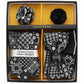 Vittorio Farina Men's Design Necktie, Bow Tie, Pocket Squares and Flower Lapel Pin in a Gfit Box