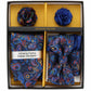 Vittorio Farina Men's Design Necktie, Bow Tie, Pocket Squares and Flower Lapel Pin in a Gfit Box