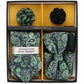 Vittorio Farina Men's Design Necktie, Bow Tie, Pocket Squares and Flower Lapel Pin in a Gfit Box