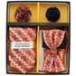 Vittorio Farina Men's Design Necktie, Bow Tie, Pocket Squares and Flower Lapel Pin in a Gfit Box