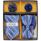 Vittorio Farina Men's Design Necktie, Bow Tie, Pocket Squares and Flower Lapel Pin in a Gfit Box