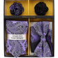 Vittorio Farina Men's Design Necktie, Bow Tie, Pocket Squares and Flower Lapel Pin in a Gfit Box