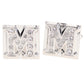 Vittorio Vico Rhinestone Initial Cufflinks in Gift Box