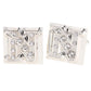 Vittorio Vico Rhinestone Initial Cufflinks in Gift Box