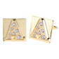 Vittorio Vico Rhinestone Initial Cufflinks in Gift Box