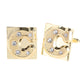 Vittorio Vico Rhinestone Initial Cufflinks in Gift Box