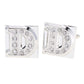 Vittorio Vico Rhinestone Initial Cufflinks in Gift Box