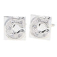 Vittorio Vico Rhinestone Initial Cufflinks in Gift Box