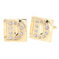 Vittorio Vico Rhinestone Initial Cufflinks in Gift Box