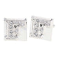 Vittorio Vico Rhinestone Initial Cufflinks in Gift Box