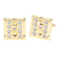 Vittorio Vico Rhinestone Initial Cufflinks in Gift Box