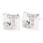 Vittorio Vico Rhinestone Initial Cufflinks in Gift Box