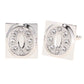 Vittorio Vico Rhinestone Initial Cufflinks in Gift Box