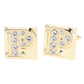 Vittorio Vico Rhinestone Initial Cufflinks in Gift Box