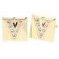 Vittorio Vico Rhinestone Initial Cufflinks in Gift Box