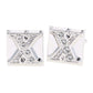 Vittorio Vico Rhinestone Initial Cufflinks in Gift Box